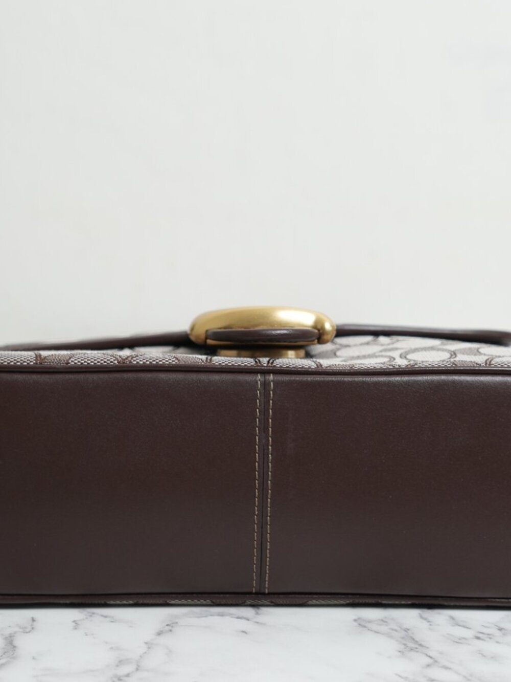 Coach CDT21 Soft Tabby Shoulder Bag Signature Jacquard Brass/Oak Maple Brown NWT - Picture 10 of 15